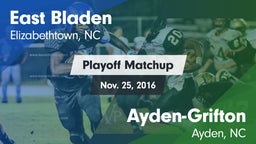 Matchup: East Bladen High vs. Ayden-Grifton  2016