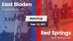 Matchup: East Bladen High vs. Red Springs  2017