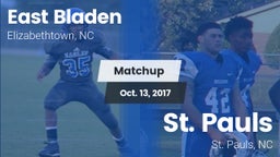 Matchup: East Bladen High vs. St. Pauls  2017