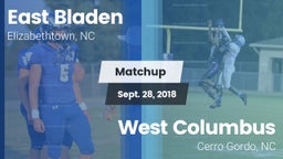 Matchup: East Bladen High vs. West Columbus  2018