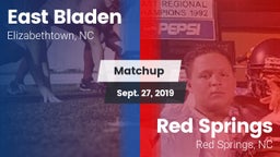 Matchup: East Bladen High vs. Red Springs  2019