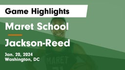 Maret School vs Jackson-Reed Game Highlights - Jan. 20, 2024