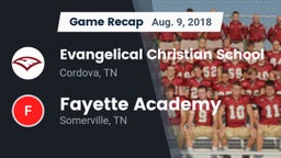 Recap: Evangelical Christian School vs. Fayette Academy  2018