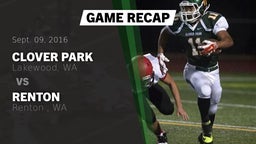 Recap: Clover Park  vs. Renton   2016