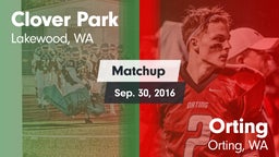 Matchup: Clover Park High vs. Orting  2016