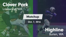 Matchup: Clover Park High vs. Highline  2016