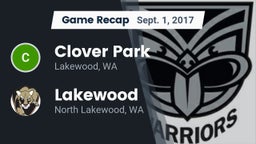 Recap: Clover Park  vs. Lakewood  2017
