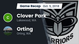 Recap: Clover Park  vs. Orting  2018