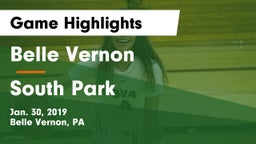 Belle Vernon  vs South Park  Game Highlights - Jan. 30, 2019