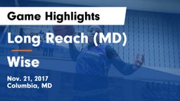 Long Reach  (MD) vs Wise  Game Highlights - Nov. 21, 2017