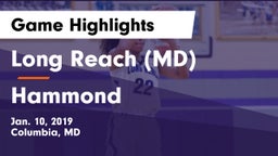 Long Reach  (MD) vs Hammond Game Highlights - Jan. 10, 2019