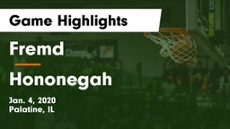 Fremd  vs Hononegah  Game Highlights - Jan. 4, 2020