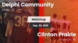 Matchup: Delphi Community Hig vs. Clinton Prairie  2016