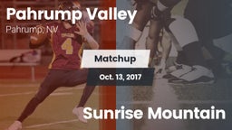 Matchup: Pahrump Valley High vs. Sunrise Mountain  2017