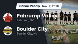 Recap: Pahrump Valley  vs. Boulder City  2018