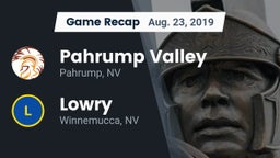 Recap: Pahrump Valley  vs. Lowry  2019