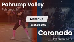 Matchup: Pahrump Valley High vs. Coronado  2019