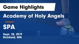 Academy of Holy Angels  vs SPA Game Highlights - Sept. 28, 2019