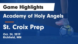 Academy of Holy Angels  vs St. Croix Prep Game Highlights - Oct. 24, 2019