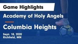 Academy of Holy Angels  vs Columbia Heights  Game Highlights - Sept. 18, 2020