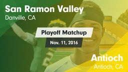 Matchup: San Ramon Valley vs. Antioch  2016