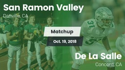 Matchup: San Ramon Valley vs. De La Salle  2018