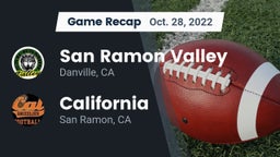 Recap: San Ramon Valley  vs. California  2022