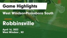 West Windsor-Plainsboro South  vs Robbinsville  Game Highlights - April 16, 2022