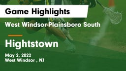 West Windsor-Plainsboro South  vs Hightstown  Game Highlights - May 2, 2022