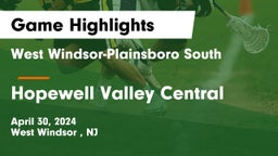 West Windsor-Plainsboro South  vs Hopewell Valley Central  Game Highlights - April 30, 2024