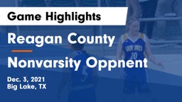 Reagan County  vs Nonvarsity Oppnent Game Highlights - Dec. 3, 2021