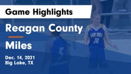 Reagan County  vs Miles  Game Highlights - Dec. 14, 2021