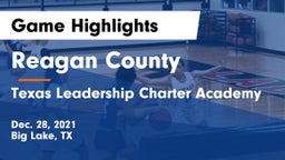 Reagan County  vs Texas Leadership Charter Academy  Game Highlights - Dec. 28, 2021