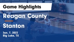 Reagan County  vs Stanton  Game Highlights - Jan. 7, 2022