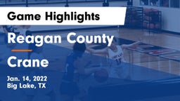 Reagan County  vs Crane  Game Highlights - Jan. 14, 2022