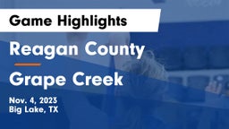 Reagan County  vs Grape Creek  Game Highlights - Nov. 4, 2023