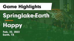 Springlake-Earth  vs Happy  Game Highlights - Feb. 22, 2022