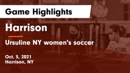 Harrison  vs Ursuline NY women's soccer Game Highlights - Oct. 5, 2021