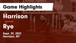 Harrison  vs Rye  Game Highlights - Sept. 29, 2022