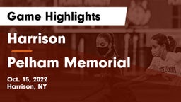 Harrison  vs Pelham Memorial  Game Highlights - Oct. 15, 2022