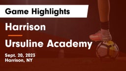 Harrison  vs Ursuline Academy Game Highlights - Sept. 20, 2023