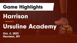 Harrison  vs Ursuline Academy Game Highlights - Oct. 4, 2023