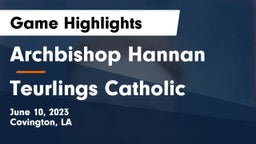 Archbishop Hannan  vs Teurlings Catholic Game Highlights - June 10, 2023