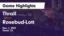 Thrall  vs Rosebud-Lott  Game Highlights - Dec. 1, 2023