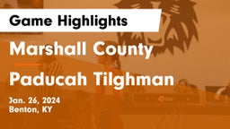 Marshall County  vs Paducah Tilghman  Game Highlights - Jan. 26, 2024