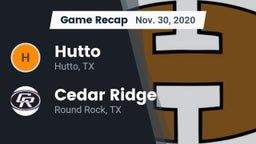 Recap: Hutto  vs. Cedar Ridge  2020