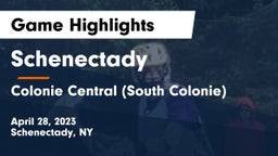Schenectady  vs Colonie Central  (South Colonie) Game Highlights - April 28, 2023