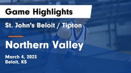 St. John's Beloit / Tipton vs Northern Valley   Game Highlights - March 4, 2023