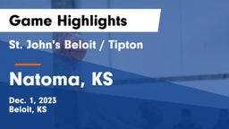 St. John's Beloit / Tipton vs Natoma, KS Game Highlights - Dec. 1, 2023