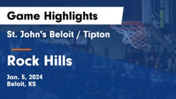 St. John's Beloit / Tipton vs Rock Hills  Game Highlights - Jan. 5, 2024
